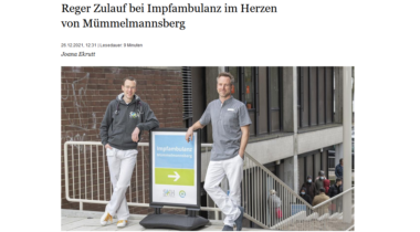 Titelbild Artikel Hamburger Abendblatt Impfambulanz